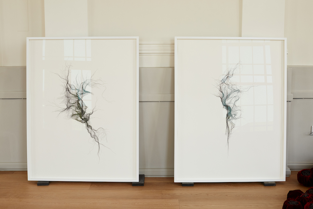 Gauze Bandage Drawings no 1 & no 2; 2018 pen on paper; 131cm x 101cm Gauze Bandage Drawings no 1 & no 2; 2018 pen on paper; 131cm x 101cm