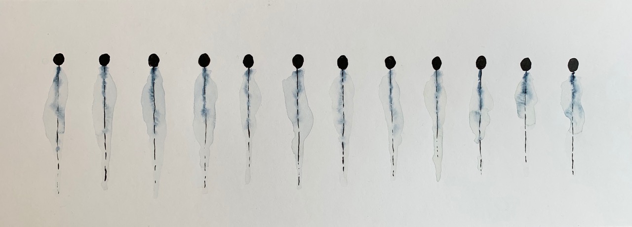 Ink and water study on paper; December 2019 Ink and water study on paper; December 2019