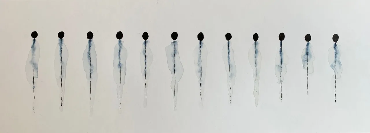 Ink and water study on paper; December 2019 Ink and water study on paper; December 2019